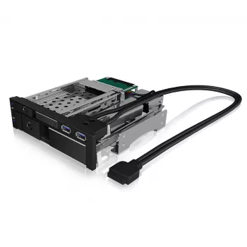 ICY BOX IB-174SSK-U 13.3 cm (5.25 cala) Tacka na dysk twardy Czarna