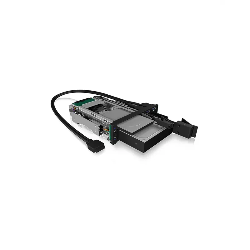 ICY BOX IB-174SSK-U 13.3 cm (5.25 cala) Tacka na dysk twardy Czarna