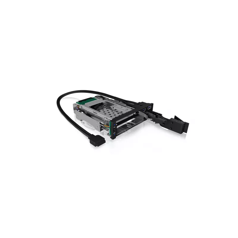 ICY BOX IB-174SSK-U 13.3 cm (5.25 cala) Tacka na dysk twardy Czarna