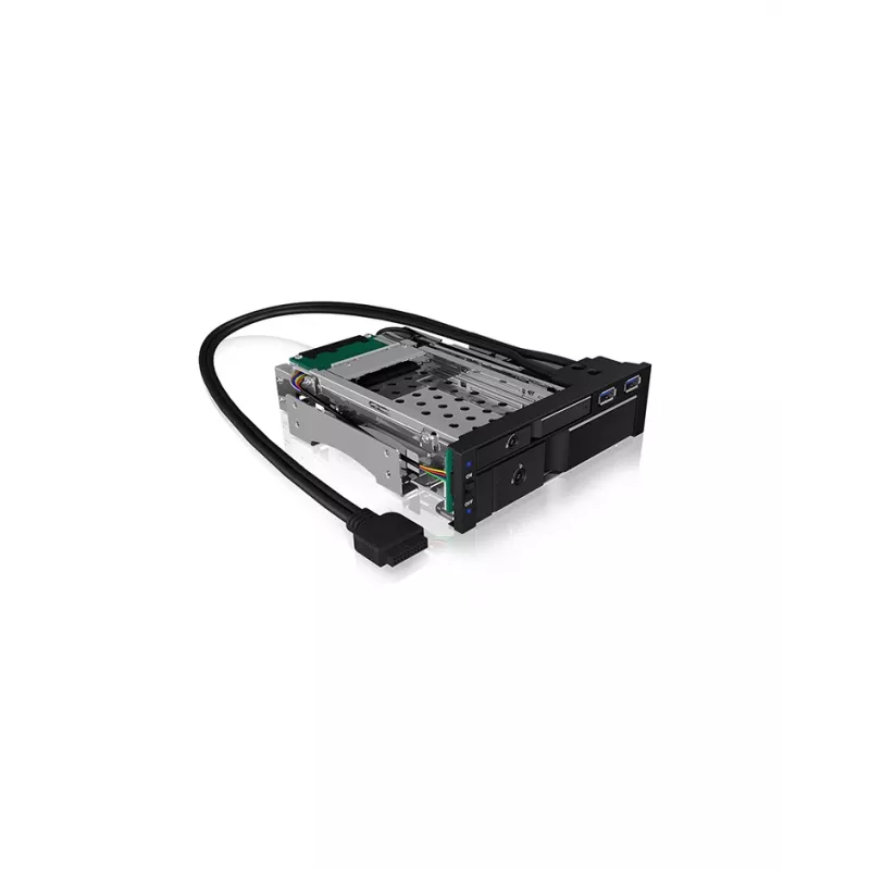 ICY BOX IB-174SSK-U 13.3 cm (5.25 cala) Tacka na dysk twardy Czarna