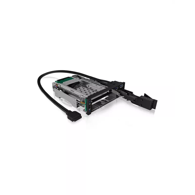 ICY BOX IB-174SSK-U 13.3 cm (5.25 cala) Tacka na dysk twardy Czarna