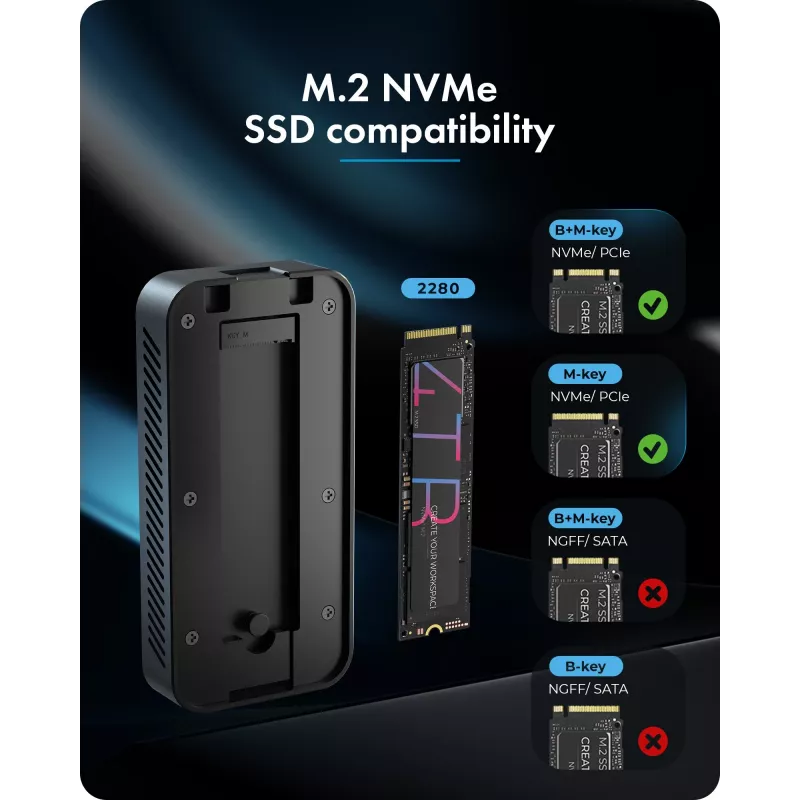 ICY BOX Diamond Case 1980 Obudowa na dysk SSD M.2 NVMe z technologią Thunderbolt 5 i szybkością transferu do 80 Gb/s