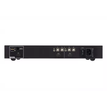 Przełącznik KVM ATEN 2-portowy USB HDMI Secure z CAC, 4K UHD 3840x2160@60Hz, klawiatura/mysz USB, obudowa metalowa