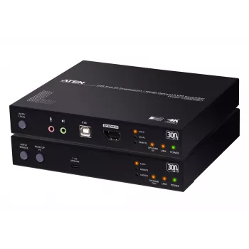 Przedłużacz KVM ATEN True 4K DP/HDMI Optical KVM 300m – Nadajnik i Odbiornik, DisplayPort/HDMI, USB, 300 m