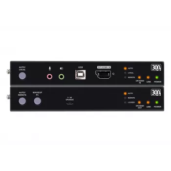 Przedłużacz KVM ATEN True 4K DP/HDMI Optical KVM 300m – Nadajnik i Odbiornik, DisplayPort/HDMI, USB, 300 m