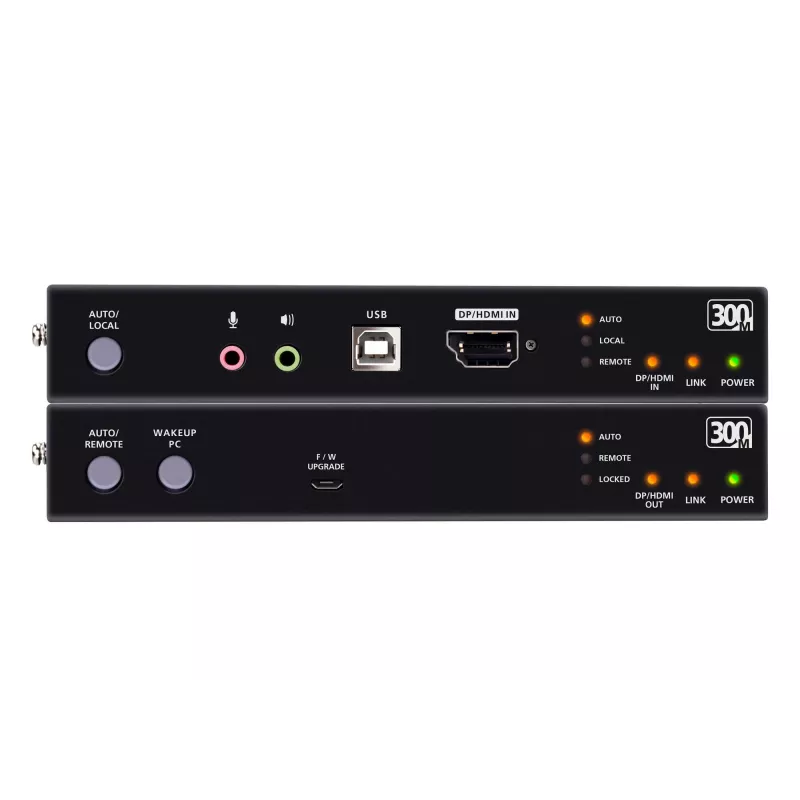 Przedłużacz KVM ATEN True 4K DP/HDMI Optical KVM 300m – Nadajnik i Odbiornik, DisplayPort/HDMI, USB, 300 m