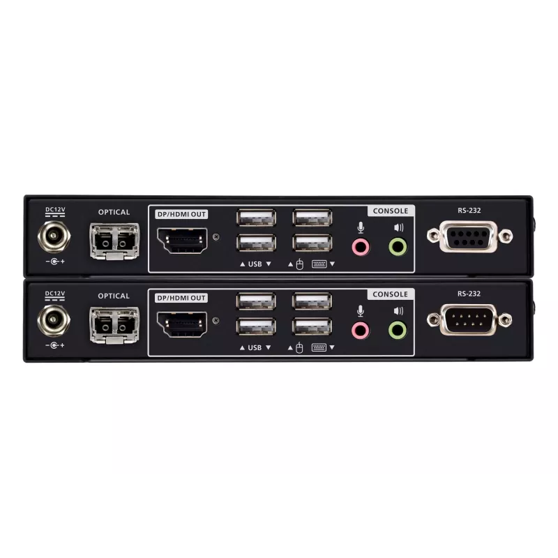 Przedłużacz KVM ATEN True 4K DP/HDMI Optical KVM 300m – Nadajnik i Odbiornik, DisplayPort/HDMI, USB, 300 m