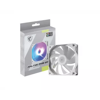 Wentylator do obudowy komputera MSI MAG F120 ARGB biały — 120 mm, 1300 RPM, łożysko hydrauliczne