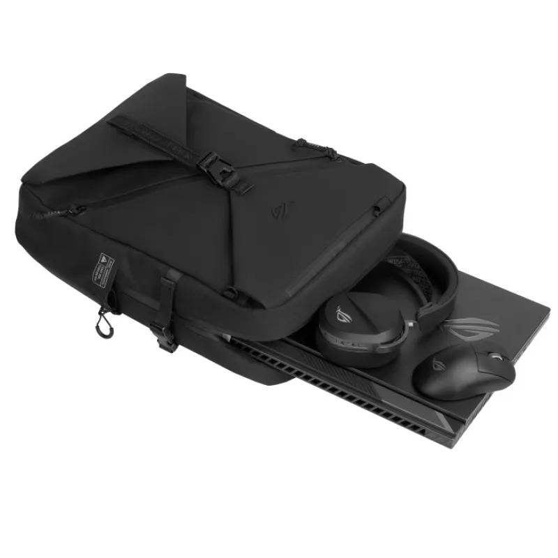 Plecak na laptopa ASUS ROG Archer Backpack 16 BP2600 — pasuje do 40,6 cm (16 cali), poliester i skóra, czarny