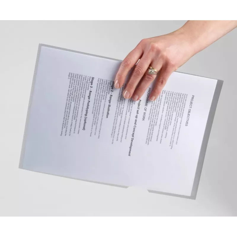 Rexel Anti-Slip A4 Folders Clear (25), Polipropylen (PP), Przezroczysty, 20 arkuszy, 25 szt.