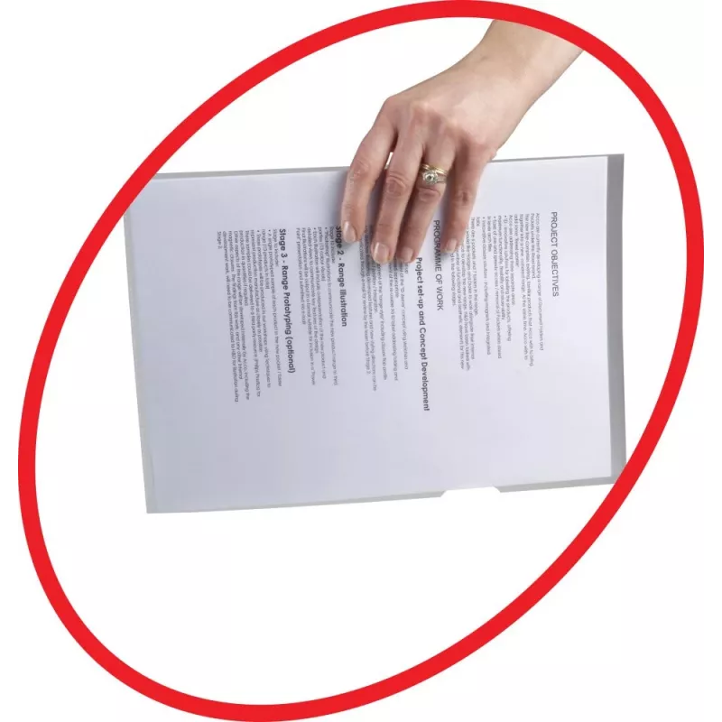 Rexel Anti-Slip A4 Folders Clear (25), Polipropylen (PP), Przezroczysty, 20 arkuszy, 25 szt.