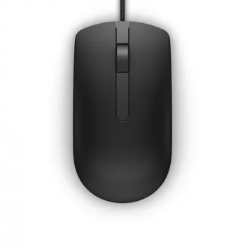 Mysz przewodowa DELL - MS116 - czarna, symetryczna, optyczna, USB typu A, 1000 DPI, czarna