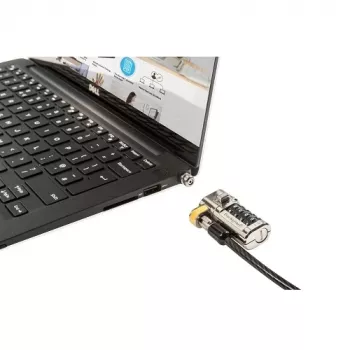 DELL 461-AAEU linka zabezpieczająca Czarny, Stal nierdzewna 1,8 m