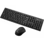 Sandberg Wireless Office DesktopSet INT, Bezprzewodowy, RF Wireless, Membranowa, QWERTY, Czarny, Mysz w zestawie