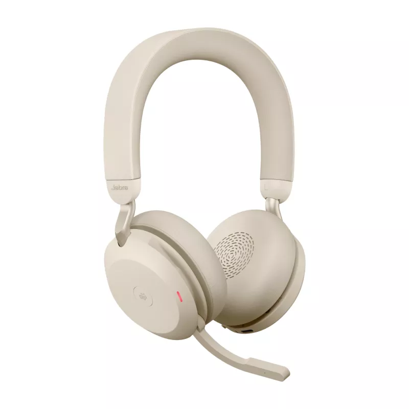 Jabra Evolve2 75 - USB-A MS Teams - Beżowy, Bezprzewodowy, Biuro/Call center, 20 - 20000 Hz, 197 g, Zestaw słuchawkowy, Beżowy