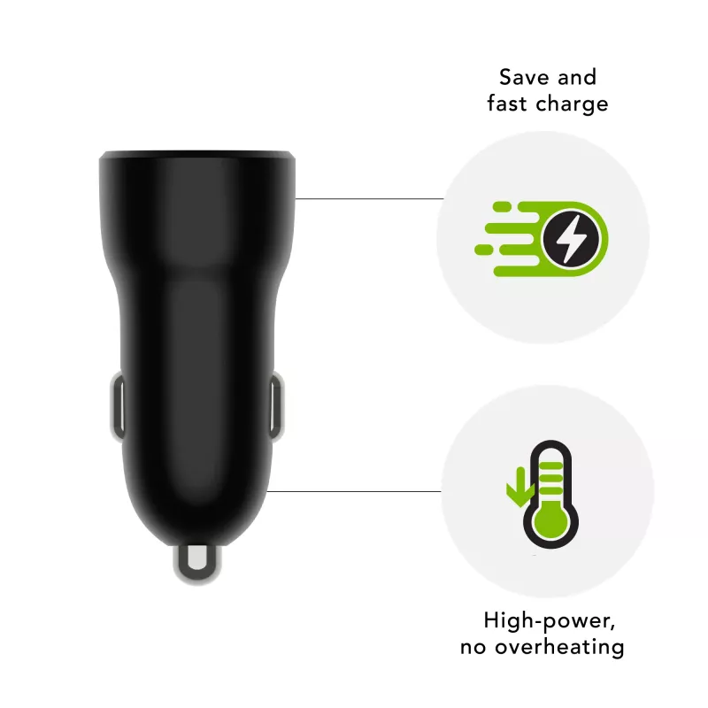 dbramante1928 re-charge - Ładowarka samochodowa USB-C 30W - Czarna, Auto, Gniazdo zapalniczki, Czarny