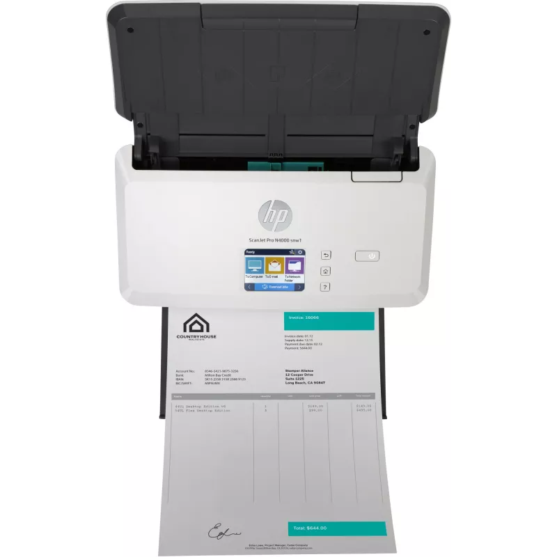 HP ScanJet Pro N4000 snw1 Skaner arkuszowy 600 x 600 DPI