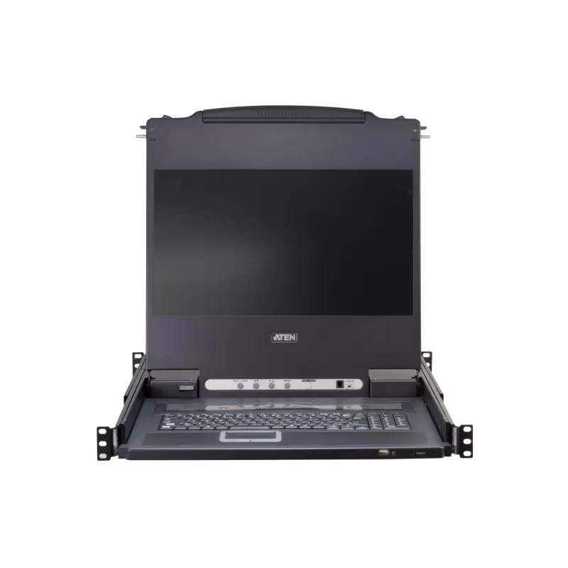 Przełącznik KVM ATEN CL5708M do montażu w szafie rack Czarny 1U 17 cali LCD