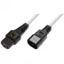 Przewód zasilający MicroConnect C13 do C14 ze złączem blokującym IEC, 1 m