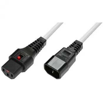 Przewód zasilający z blokadą MicroConnect MC-C13C14LOCK-2MW — IEC C13 na C14, 2 m, złącze blokujące