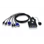 ATEN 2-portowy przełącznik KVM USB VGA, 2048 x 1536 pikseli, QXGA, 0,14 W, czarny