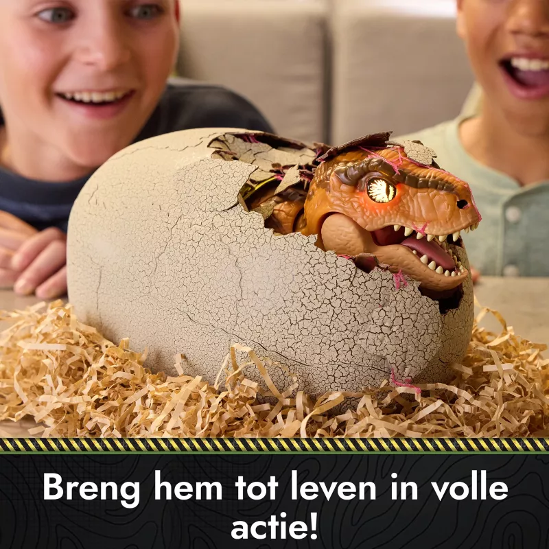 Jurassic World Primal Hatch Interaktywny Zabawkowy Dinozaur i Jajo, Wykluj i Wytrenuj Własne Małe Dino z Ponad 100 Dźwiękami i Reakcjami, Zabawki dla Chłopców i Dziewczynek od 5 Lat