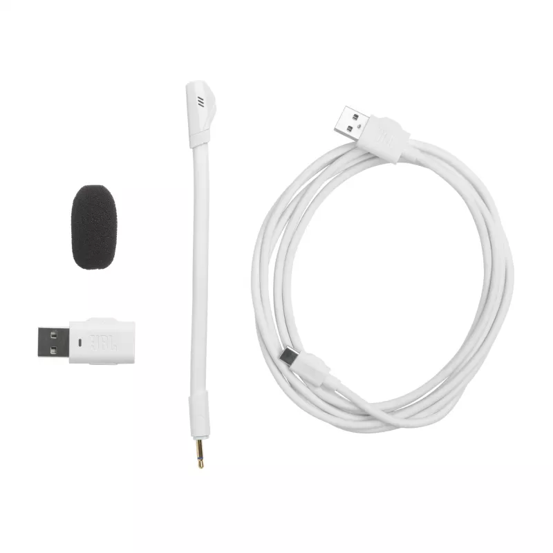 JBL Quantum 360P Headset Wireless Head-band Gaming USB Type-C Bluetooth Niebieski, Biały