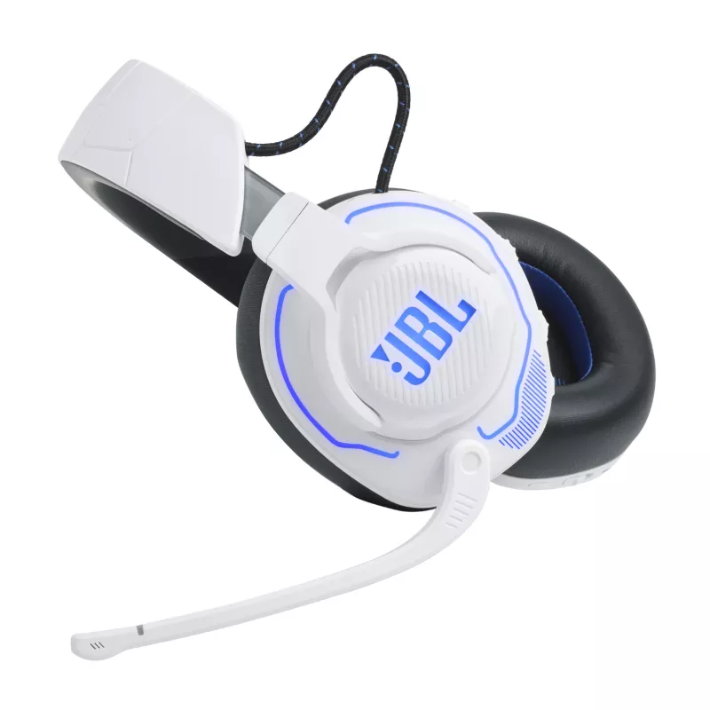 JBL Quantum 910P Headset Wired & Wireless Head-band Gaming USB Type-C Bluetooth niebieski, biały