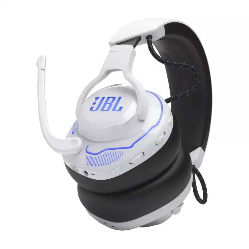 JBL Quantum 910P Headset Wired & Wireless Head-band Gaming USB Type-C Bluetooth niebieski, biały