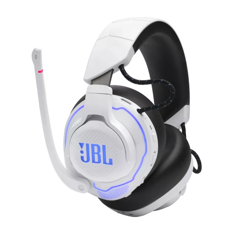 JBL Quantum 910P Headset Wired & Wireless Head-band Gaming USB Type-C Bluetooth niebieski, biały