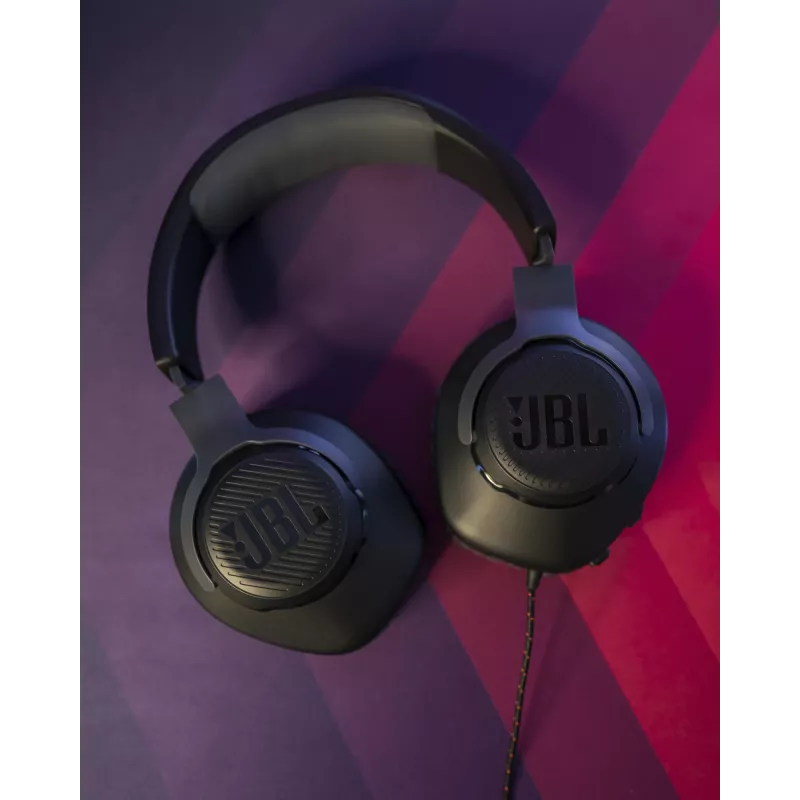 JBL Quantum 100 Czarny, przewodowe, do gier, 20 - 20000 Hz, 216 g, słuchawki, czarny