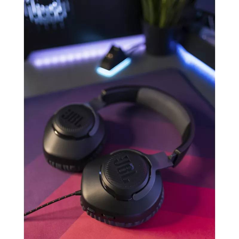 JBL Quantum 100 Czarny, przewodowe, do gier, 20 - 20000 Hz, 216 g, słuchawki, czarny