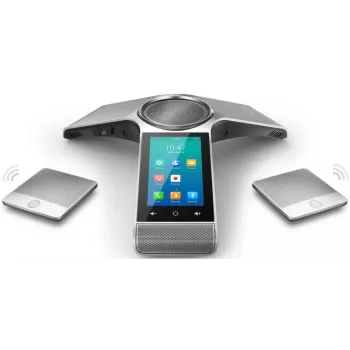 IP conference phone Yealink CP960 — srebrny, przyciski i sterowanie dotykowe, Micro-USB B i USB-A, 338×338×74 mm