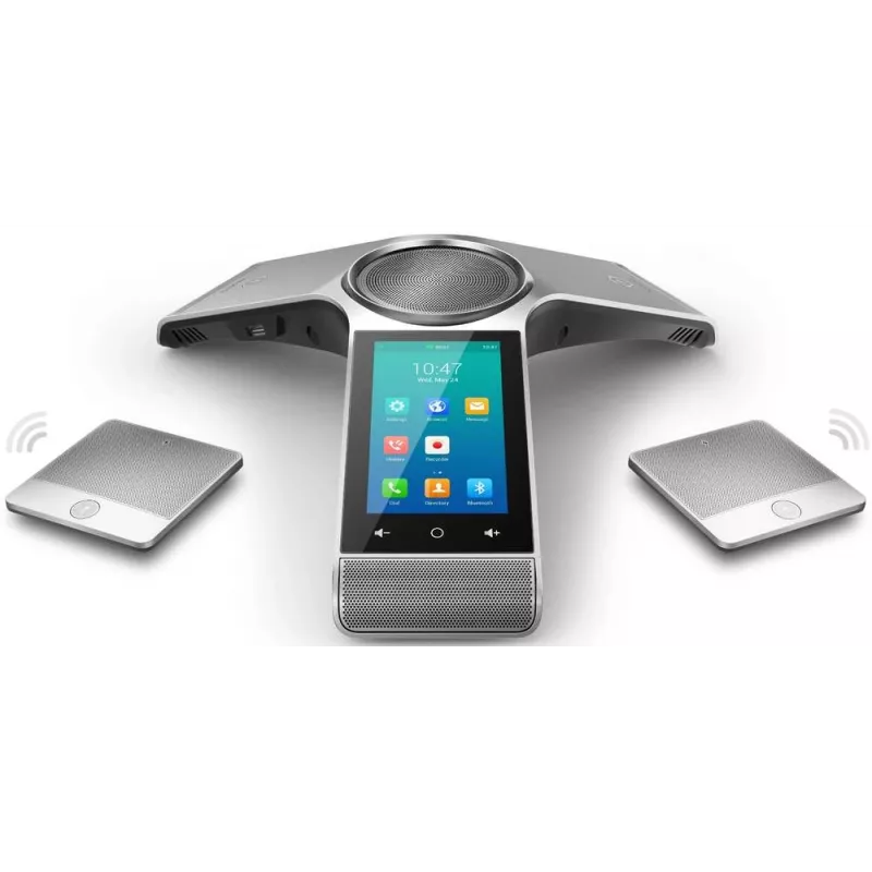 IP conference phone Yealink CP960 — srebrny, przyciski i sterowanie dotykowe, Micro-USB B i USB-A, 338×338×74 mm