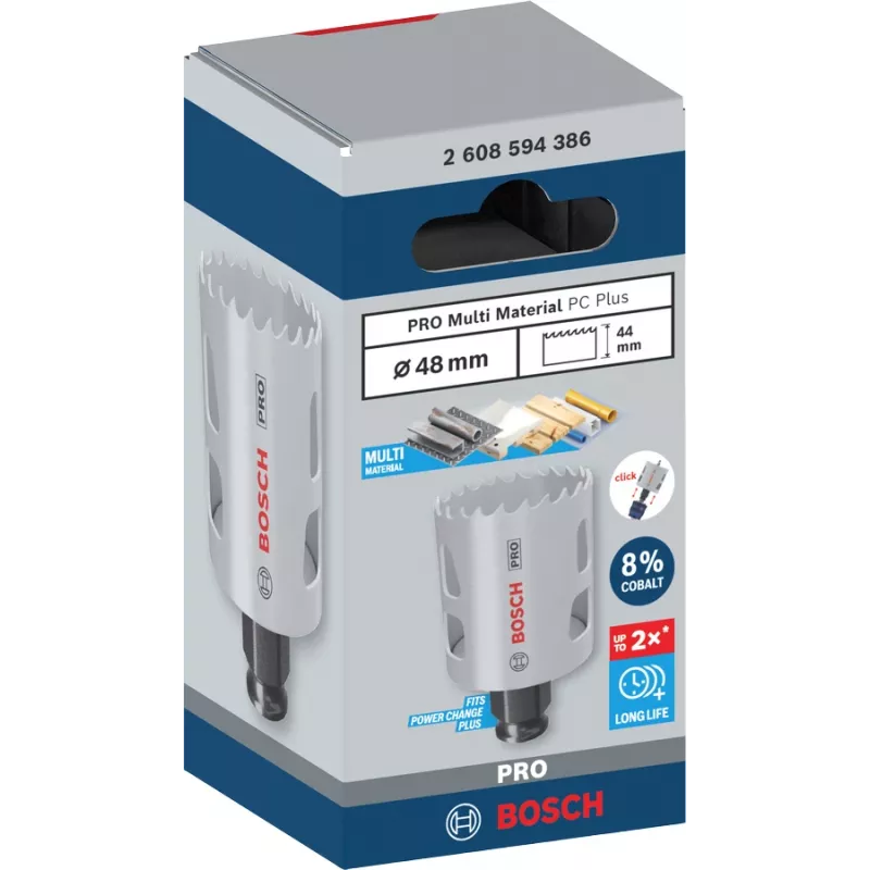 Otwornica Bosch PRO Multi Material PC Plus 44/48 mm — pojedyncza sztuka do wiertarek