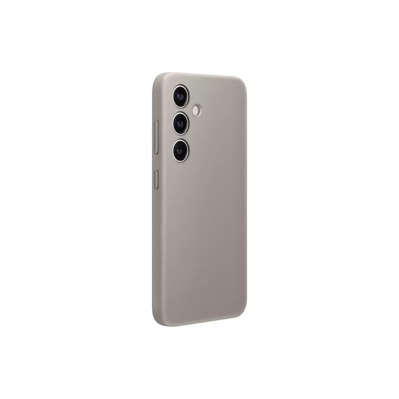 Samsung Galaxy S24 Wegańskie skórzane etui Taupe Monochromatyczne