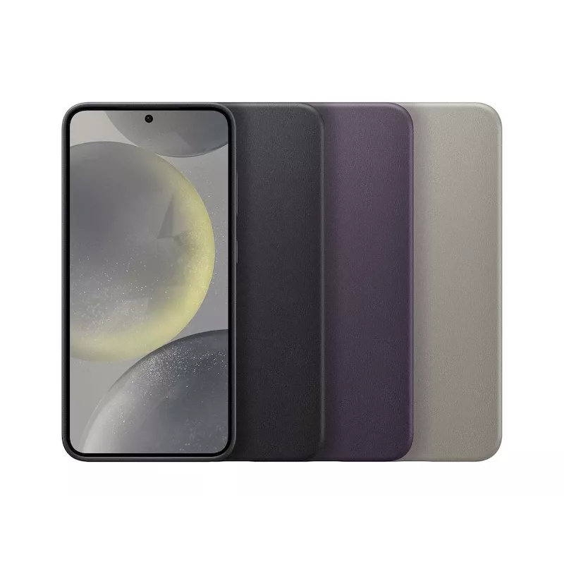 Samsung Galaxy S24 Wegańskie skórzane etui Taupe Monochromatyczne