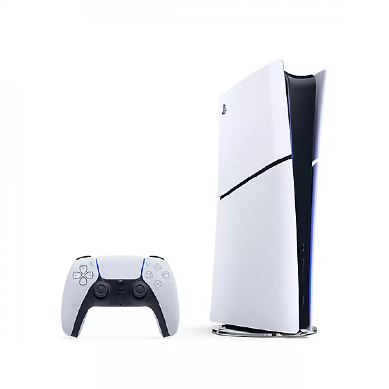 Sony PlayStation 5 (grupa modeli - cienki) Edycja Cyfrowa, PlayStation 5, Czarny, Biały, 16384 MB, GDDR6, 448 GB/s, AMD
