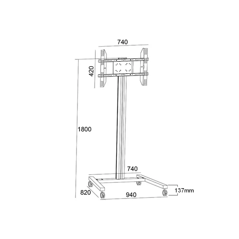 Stojak ekspozycyjny Multibrackets M Display Stand 180 Single Czarny