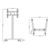 Stojak ekspozycyjny Multibrackets M Display Stand 180 Single Czarny