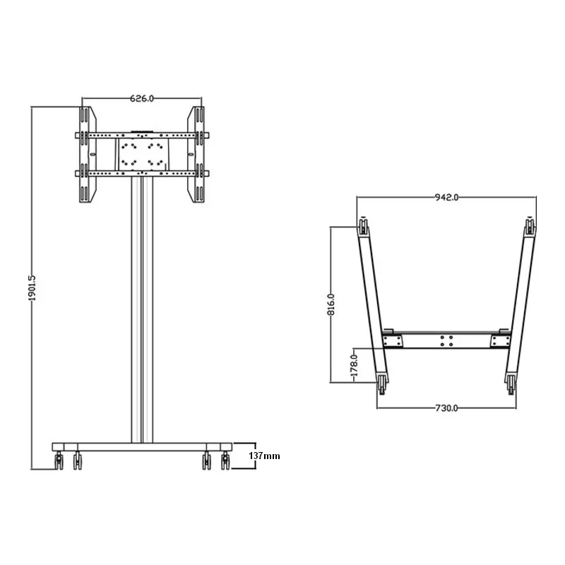 Stojak ekspozycyjny Multibrackets M Display Stand 180 Single Czarny