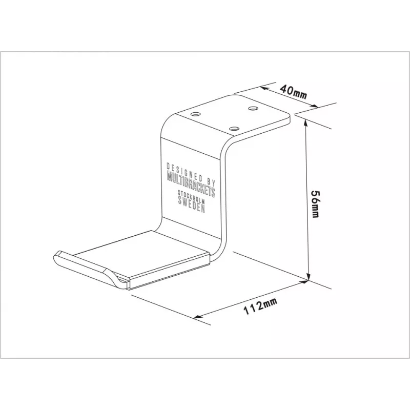 Multibrackets M Headset Holder Desk biały, Uchwyt na słuchawki, Aluminium, 52 g, Biały