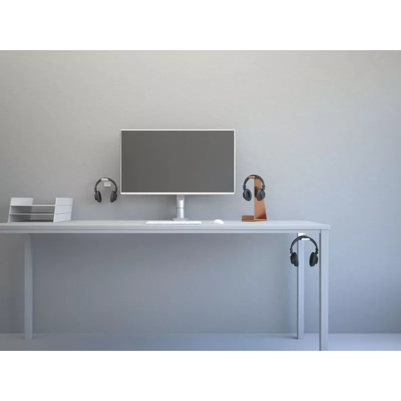 Multibrackets M Headset Holder Desk biały, Uchwyt na słuchawki, Aluminium, 52 g, Biały