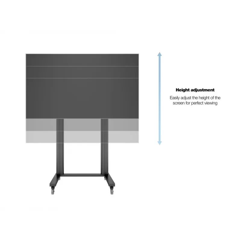 Multibrackets M Public Display Stand 210 Dual Pillar Wheelbase Czarny