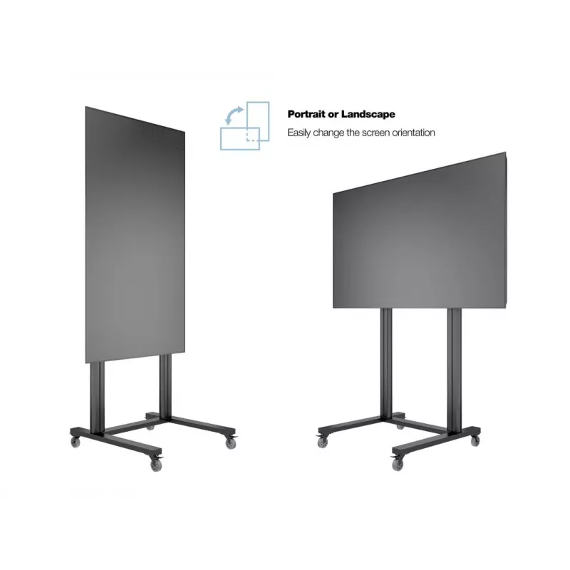 Multibrackets M Public Display Stand 210 Dual Pillar Wheelbase Czarny