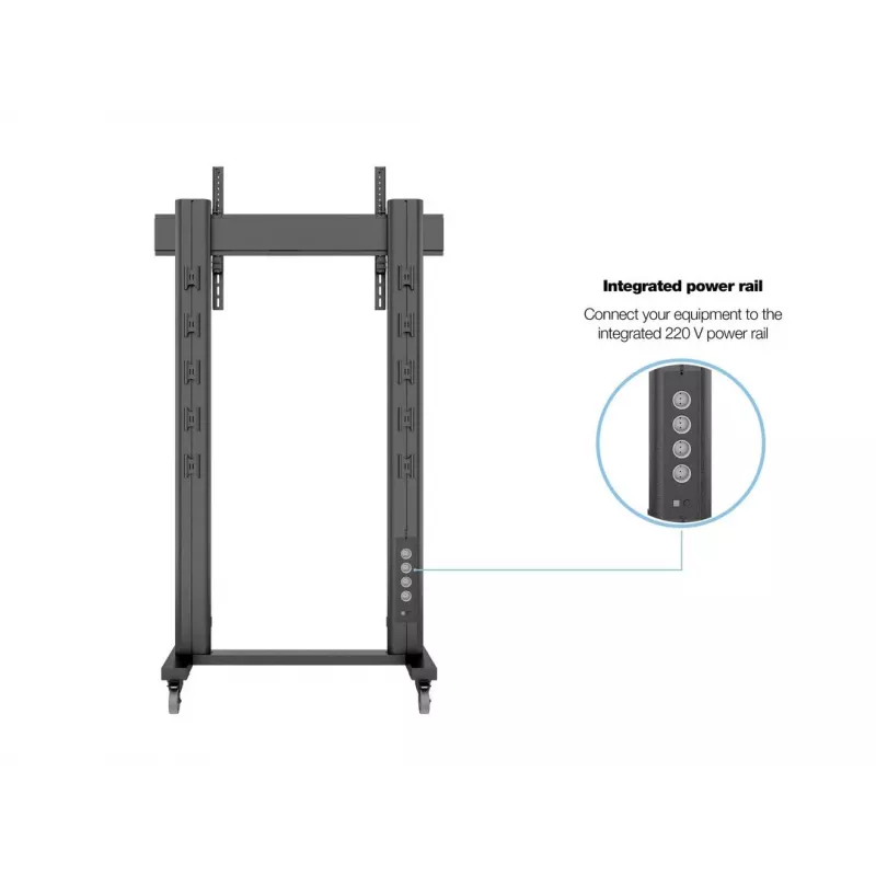 Multibrackets M Public Display Stand 210 Dual Pillar Wheelbase Czarny