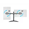 Multibrackets M Deskstand Basic Dual, wolnostojący, 16 kg, 38,1 cm (15 cali), 68,6 cm (27 cali), 100 x 100 mm, czarny