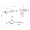 Multibrackets M Deskstand Basic Dual, wolnostojący, 16 kg, 38,1 cm (15 cali), 68,6 cm (27 cali), 100 x 100 mm, czarny