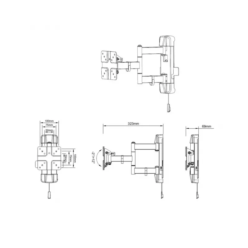 Multibrackets M VESA Full Motion Outdoor 50/75/100 20 kg 13-42 cale
