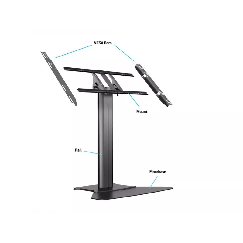 Multibrackets M Public Display Stand 110 HD Floorbase Single Czarny